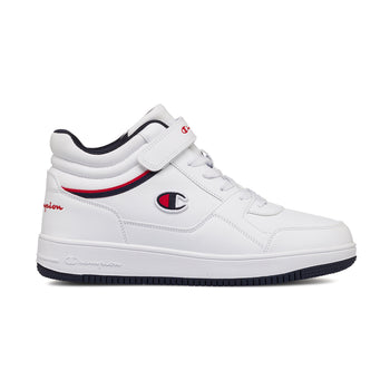 Sneakers alte bianche da uomo con dettagli rossi e blu Champion Rebound Vintage, Brand, SKU s322500301, Immagine 0